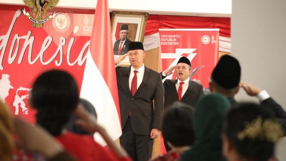 Melihat Momen Upacara Peringatan HUT ke-77 RI di KJRI Los Angeles