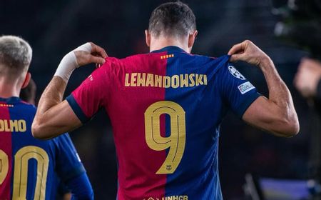 Lewandowski Lampaui 100 Gol di Liga Champions saat Barcelona Hajar Brest