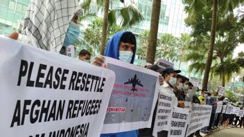 Des Immigrants Afghans Manifestent à Medan Et Demandent De L’aide Pour S’installer Dans Un Pays D’asile