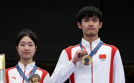 Sheng Lihao dan Huang Yuting Sumbang  Emas Pertama untuk China di Olimpiade Paris 2024