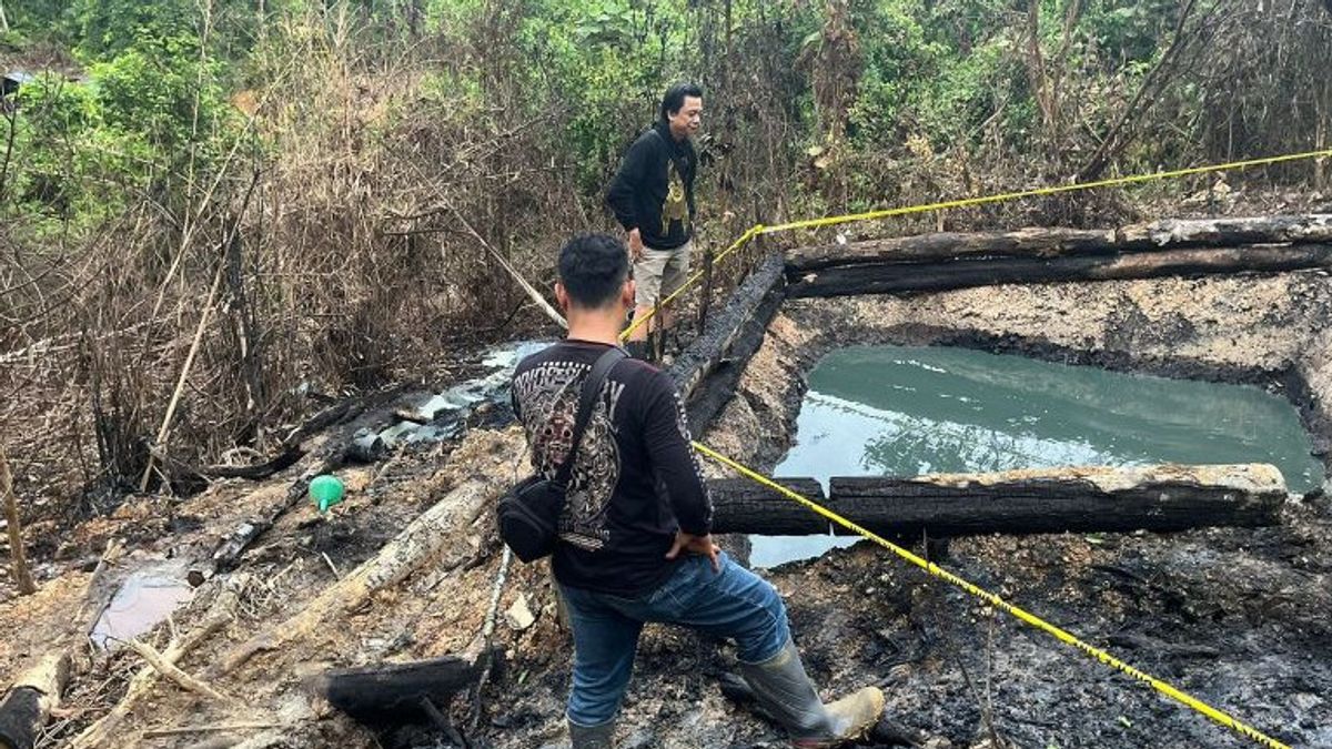 TNI-Polri在占碑巴坦哈里井有序非法石油井