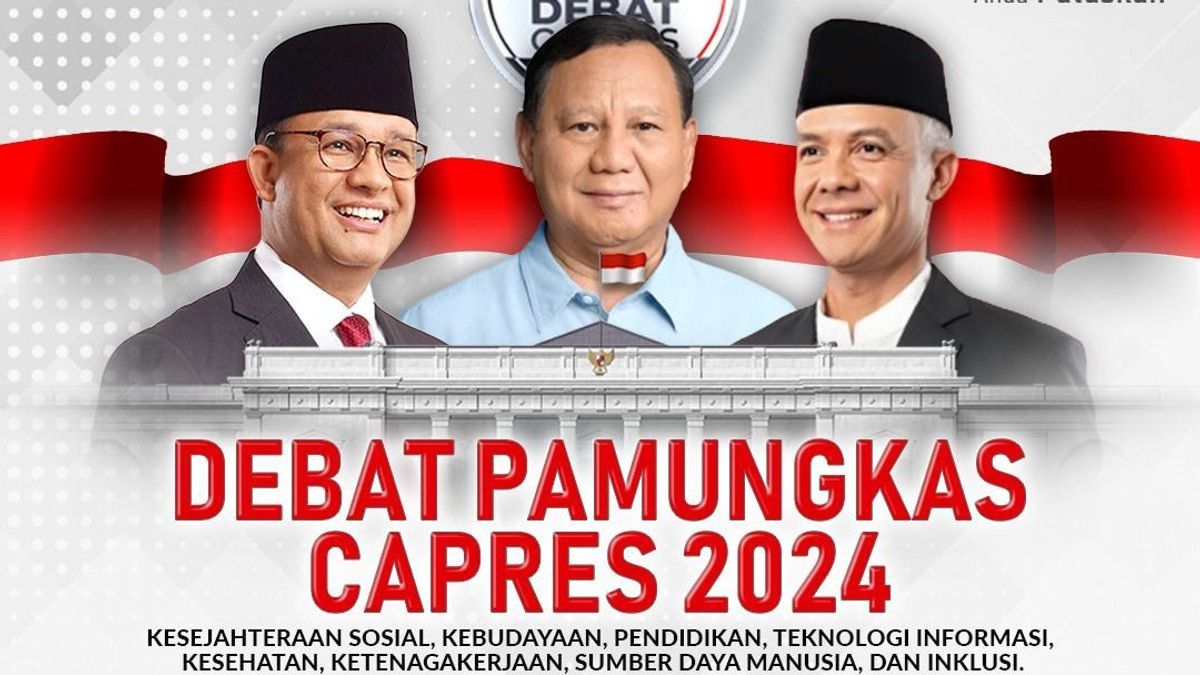 Santai, Prabowo nagera avec son secrétaire privé avant le dernier débat