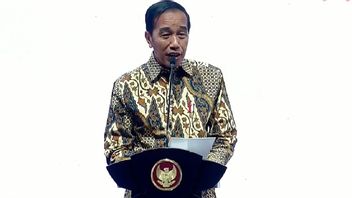 Disaksikan Elite PDIP, Golkar, Gerindra dan PAN, Jokowi Pakai Batik Cokelat Pidato di HUT ke-8 Partai Perindo