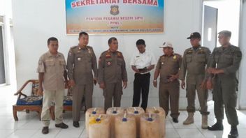 West Pasaman Satpol PP-Damkar Confiscates 280 Liters of Tuak