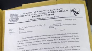 A Letter Of Application For Tangerang Regency Government Circulates Asking For Assistance From Ormas In Handling Conflicts In Kutabumi Market