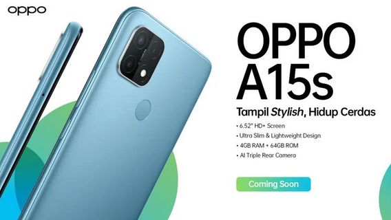 Oppo A15s, Smartphone Price Rp. 2 Million Just Right For Student Needs!