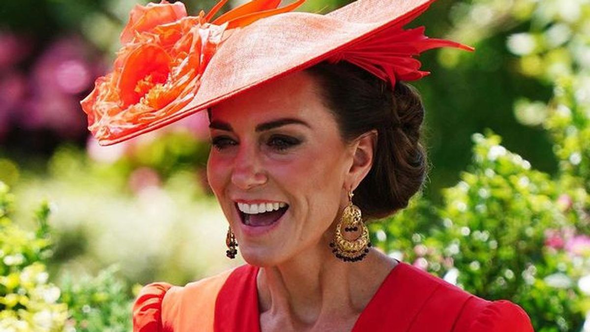 3 Portraits Of Kate Middleton Wearing A Red Dress At The 2023 Royal Ascot, Anggun And Menawan