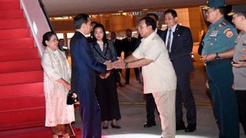 Presiden Jokowi Disambut Prabowo saat tiba di Tanah Air