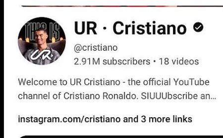 Cristiano Ronaldo Luncurkan Channel YouTube, Dapat Ratusan Ribu Subscriber dalam Hitungan Jam