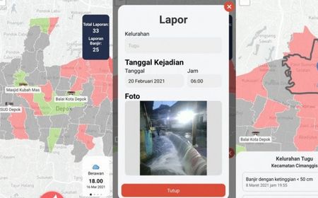 Mahasiswa UI Bikin Aplikasi Bencana 'Lapor Banjir Depok'