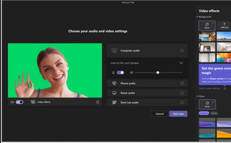 Microsoft Teams Hadirkan Fitur Green Screen ke Aplikasi Khusus PC Berbasis Intel