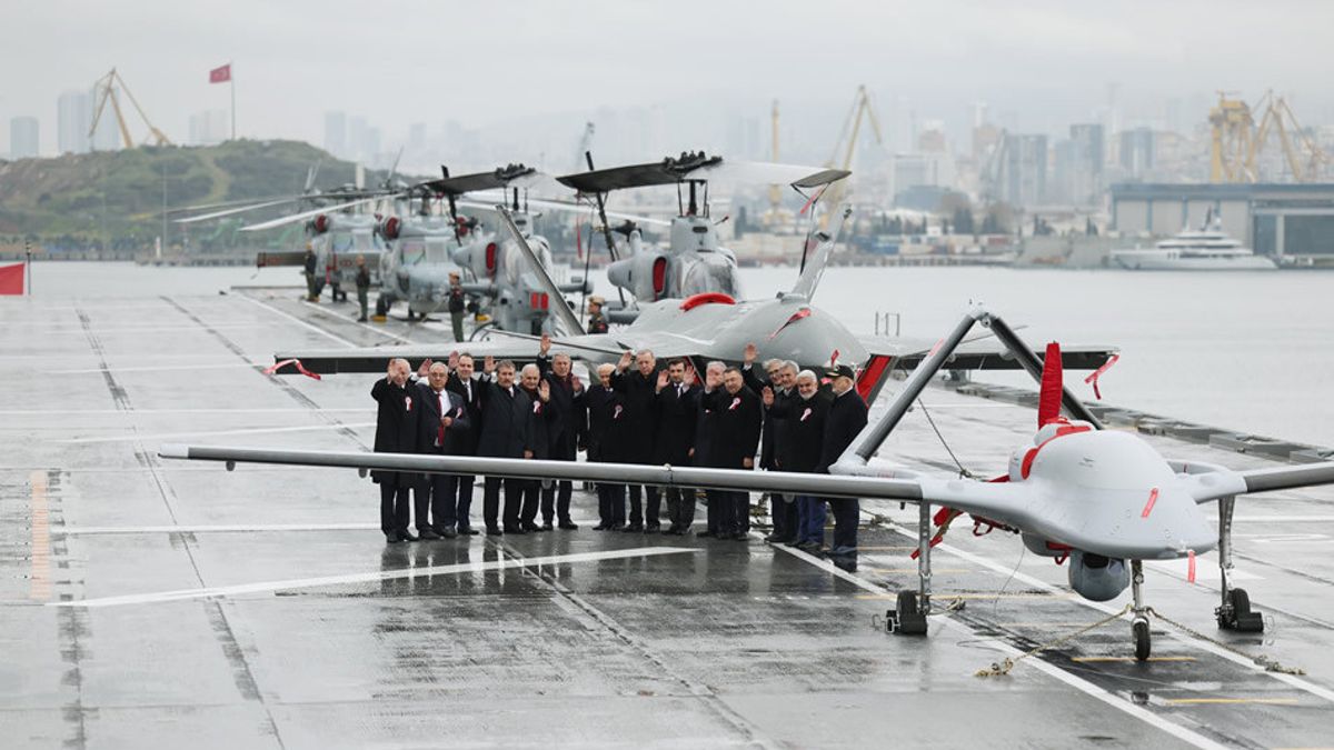 Turki Resmi Operasionalkan TCG Anadolu, Presiden Erdogan: Kapal Induk Drone Pertama di Dunia, Perkuat Posisi Negara Kami 