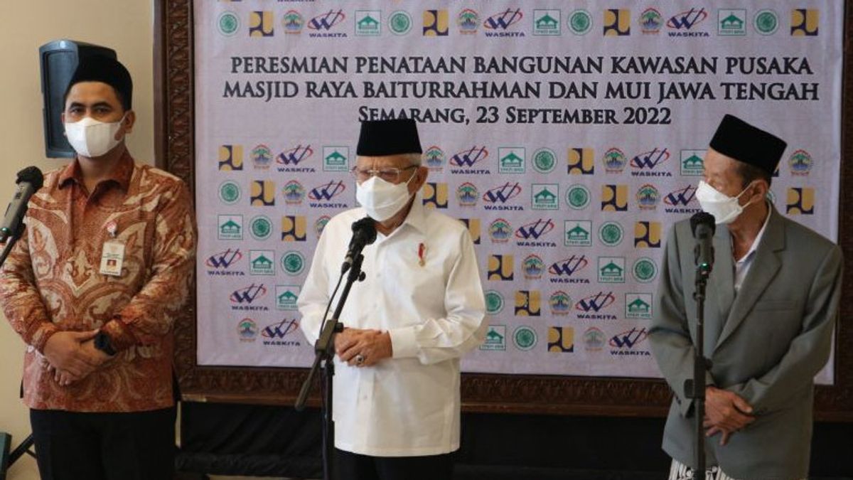 Vice President Ma'ruf Amin: Enforcement Of Corruption Cases Has The Authority Of The KPK, There Is A Mandate