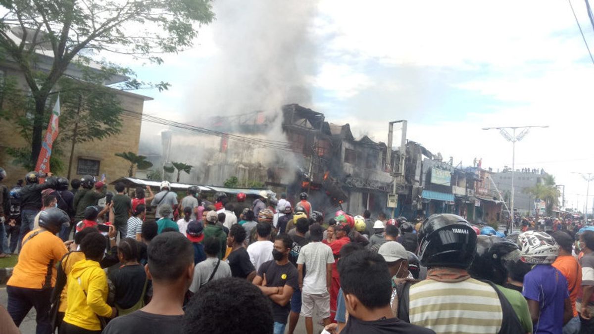 10 Shophouses In Timika Papua Burnt, Losses Hundreds Of Billions