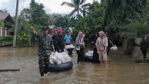 TNI dan Masyarakat Bantu Korban Banjir di Kalimantan Selatan yang Belum Surut
