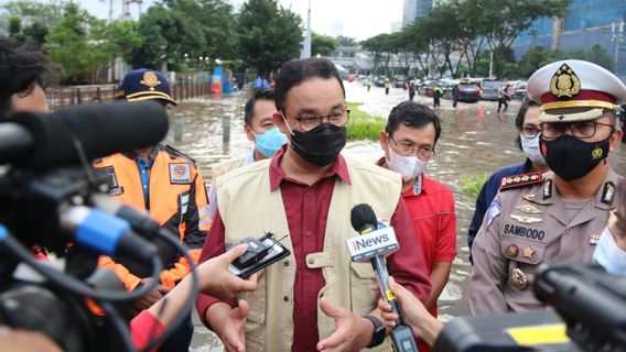 Banjir di Kemang Hingga Sudirman, Anies Salahkan Luapan Air Kali Krukut dari Depok