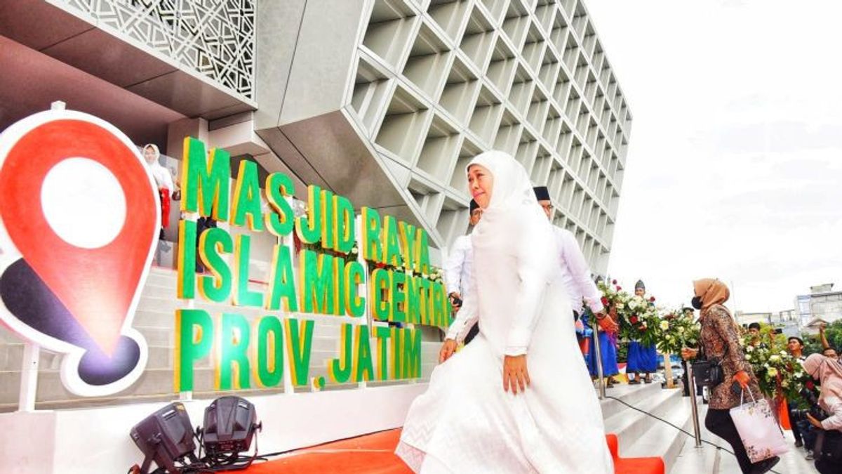 Khofifah Nyatakan Masjid Islamic Centre Surabaya Siap Digunakan saat Ramadhan Meski Belum Rampung 100 Persen