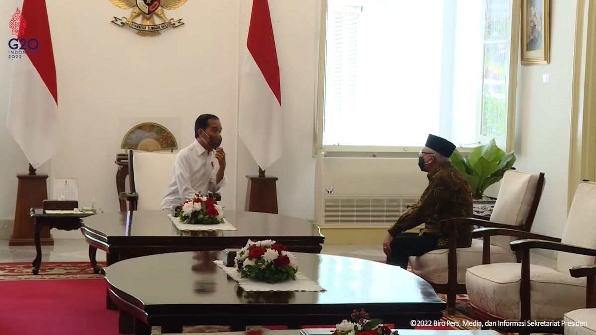Ma'ruf Amin Meets Jokowi At The Merdeka Palace, Halalbihalal While Talking Lightly