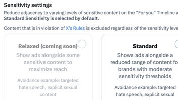 X Luncurkan Sensitivity Setting, Bantu Pengiklan Kontrol Iklan yang akan Muncul