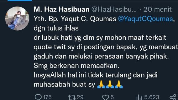 As Usual, After Liking About Minister Of Religion Yaqut, Accounts Claiming To Be Anies Baswedan's Volunteers Sorry