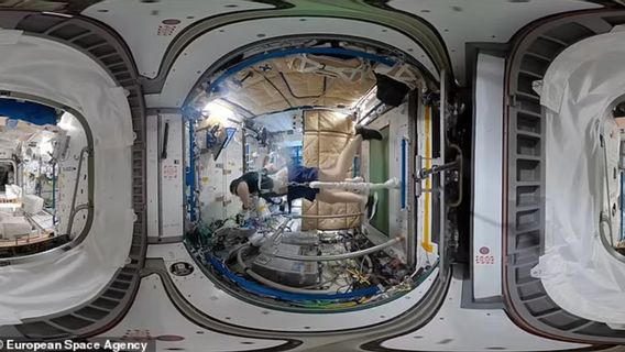 Voir L’exercice Des Astronautes Sur Des Tapis Roulants Sur La Station Spatiale