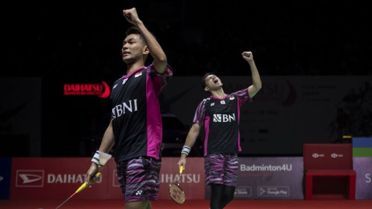 Susan Sameh Excitement When Encouraging Fajar Alfian Resulted In Victory At Indonesia Masters 2022