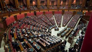 Challenge The Prohibition, Members Of The French Parliament Compactly Wear Clothes Forming The Palestinian Flag