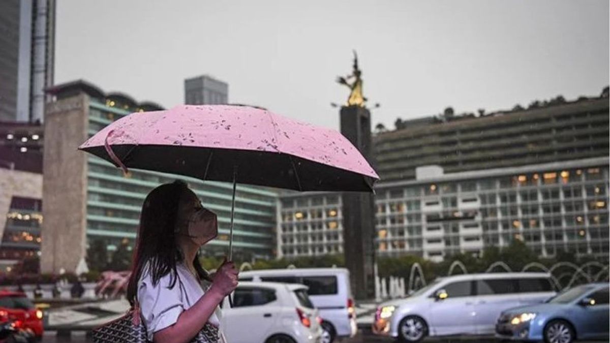 今日のBMKG早期警報:東ジャカルタと南ジャカルタが雷雨に見舞われた