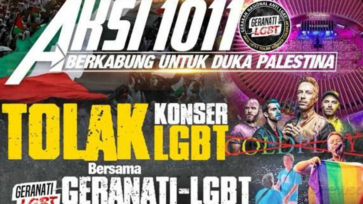 This Afternoon, The LGBT Grenade Holds A Demonstration Against Coldplay Concerts In Jakarta