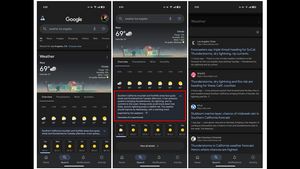 Google では、モバイル 検索で生成AIを使用して天気概要をテストする