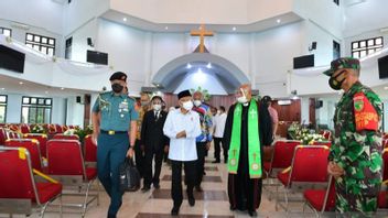 Masuk ke Gereja Kristen di Jayapura, Wapres Ma'ruf Tinjau Penerapan Prokes dan Beri Pesan Sejuk Ini