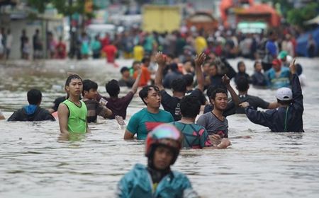 Banjir Jakarta Hari Ini, 154 Orang Mengungsi