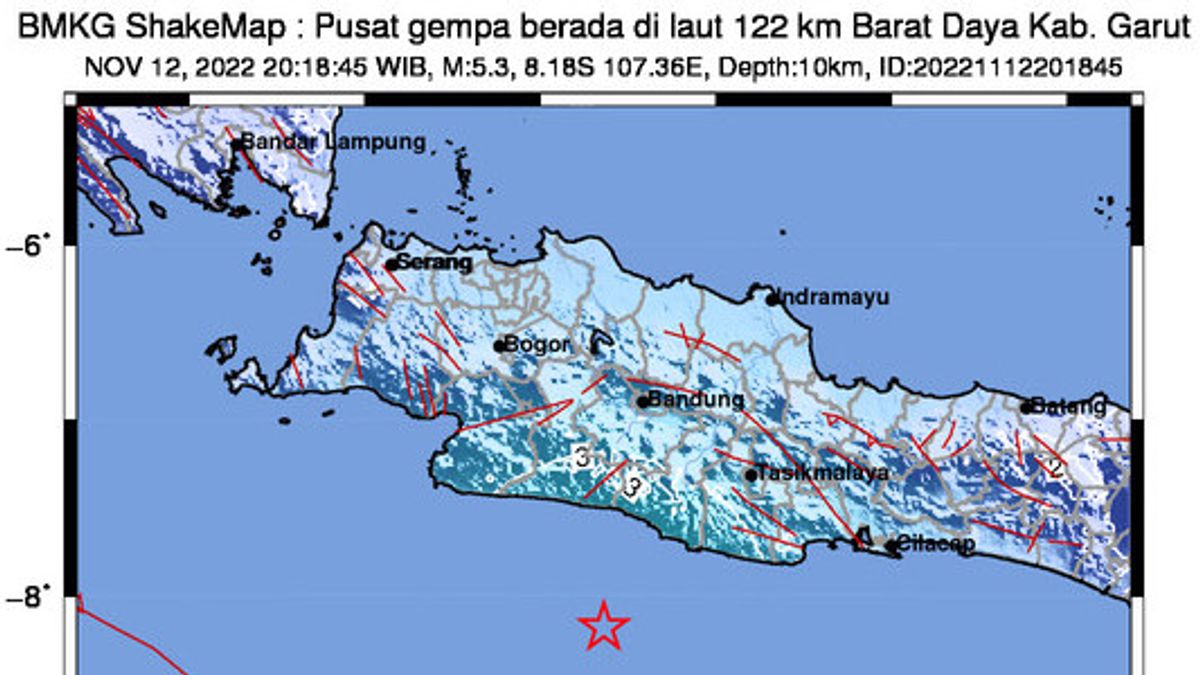 Tiga Gempa Berturutan dalam Tempo Satu Jam Dirasakan Warga Sukabumi, Berpusat di Garut 