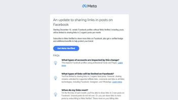 Meta teste une restriction de partage de liens sur Facebook pour les utilisateurs