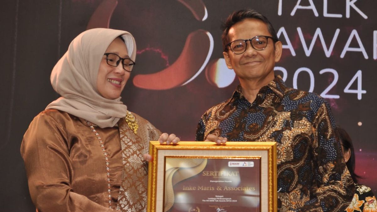 جاكرتا - حصلت إنكي ماريس وأسوشيتس على جوائز ماو تالك لعام 2024 كأكثر الشركات العلاقات العامة تأثيرا في إندونيسيا