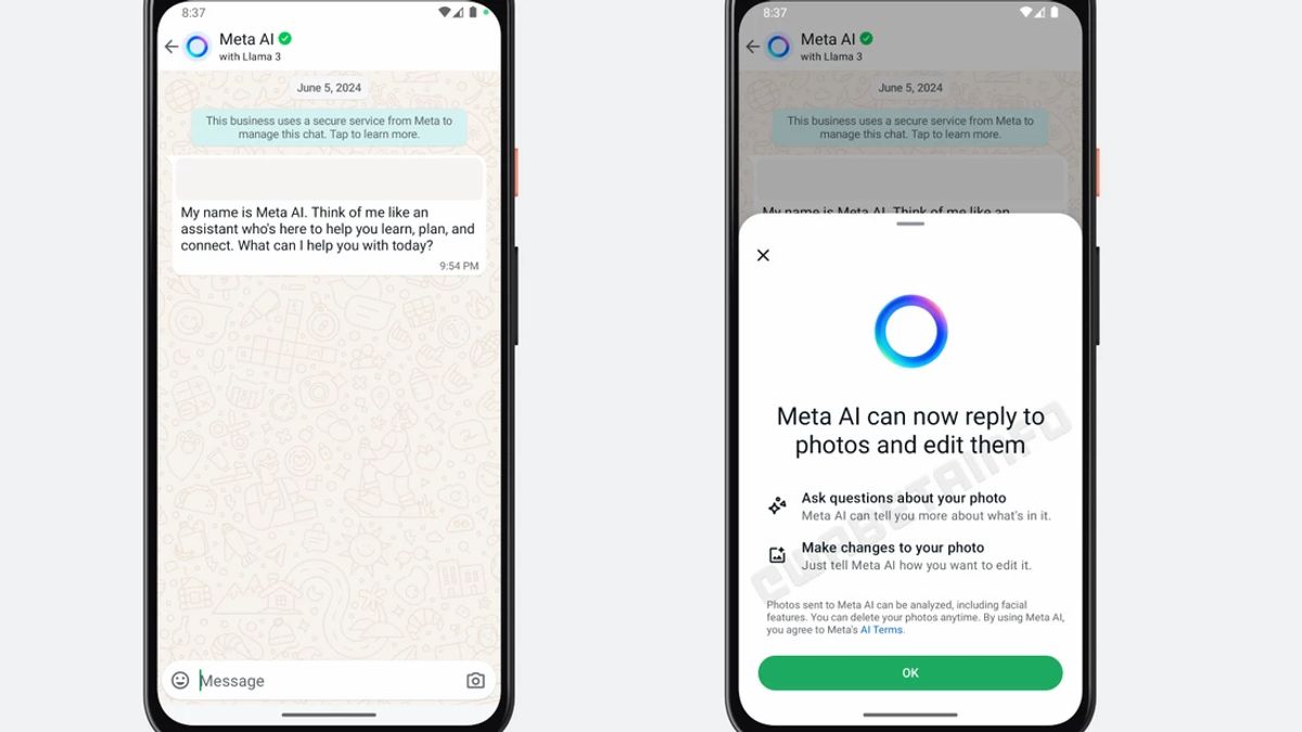 WhatsApp Kembangkan Fitur yang Memungkinkan Meta AI untuk Membalas dan Mengedit Foto