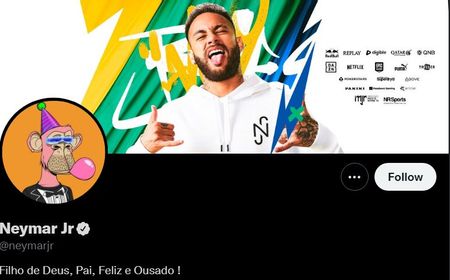 Neymar Punya NFT Bored Ape Yacht Club, Langsung Jadi Foto Profil Akun Twitter-nya!