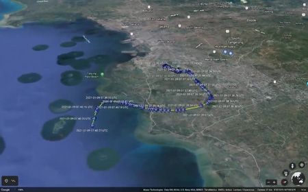 Cara Menampilkan Visualisasi Penerbangan Sriwijaya Air SJ-182 Dalam Format 3D