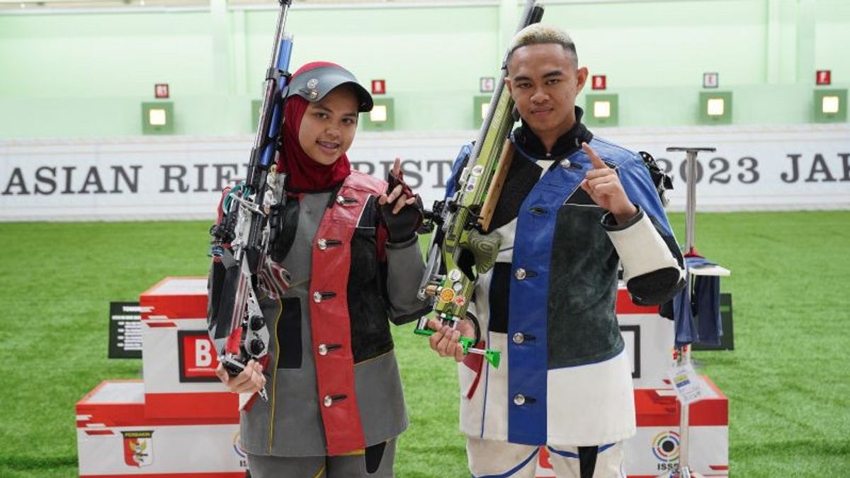 Bikin Bangga, Debut Audrey-Afif Hasilkan Emas Kedua di Piala Asia Rifle/Pistol 2023