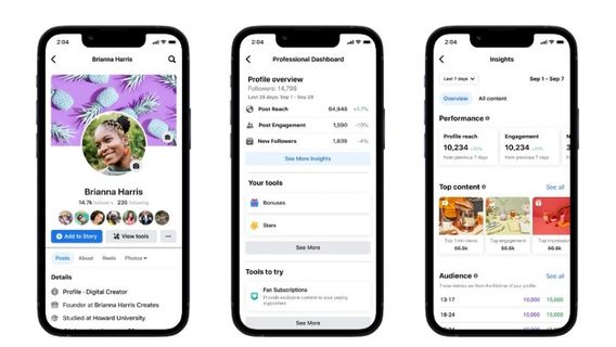 Meta Perluas Mode Profesional Facebook dengan Tambahan Fitur Baru