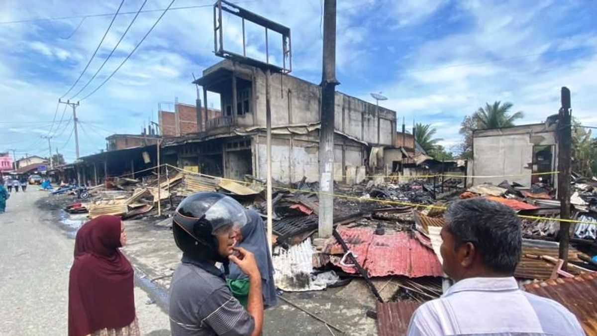 Penyebab Kebakaran 12 Ruko di Nagan Raya Aceh Masih Diselidiki