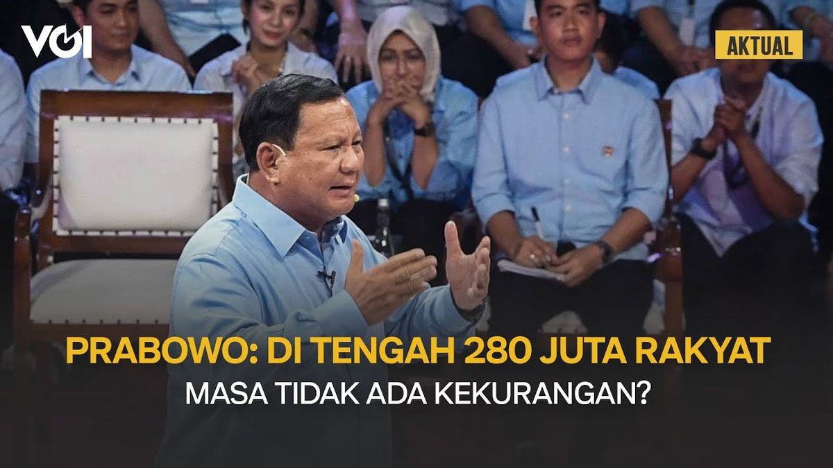 VIDEO: Le débat présidentiel, Prabowo Subianto dit que l’Indonésie est toujours en bon état