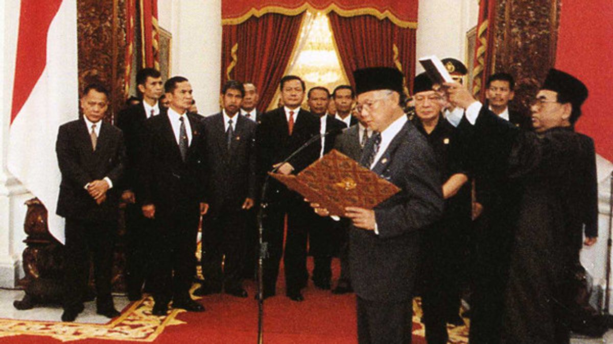 President BJ Habibie Stop The Use Of Indigenous And Non-Corruptional Terms In History Today, September 16, 1998