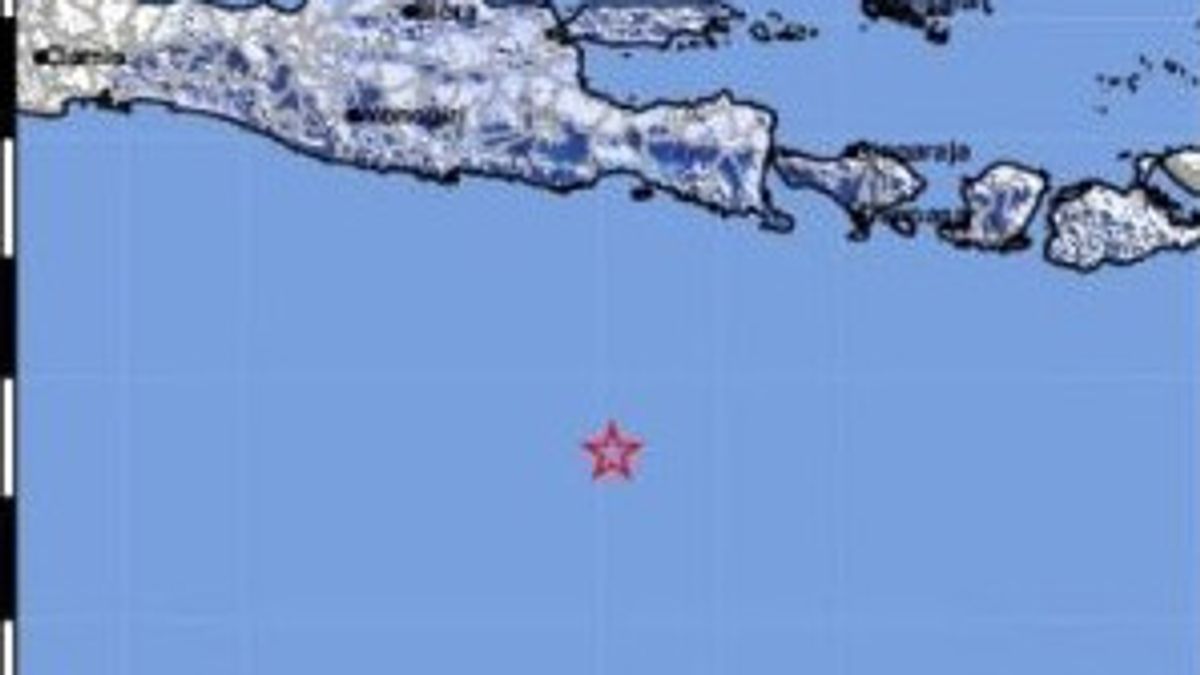 M5.1 东爪哇南印度洋地震