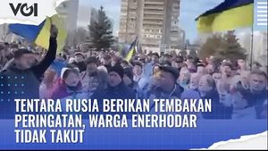 VIDEO: Tentara Rusia Berikan Tembakan Peringatan, Warga Enerhodar Tidak Takut