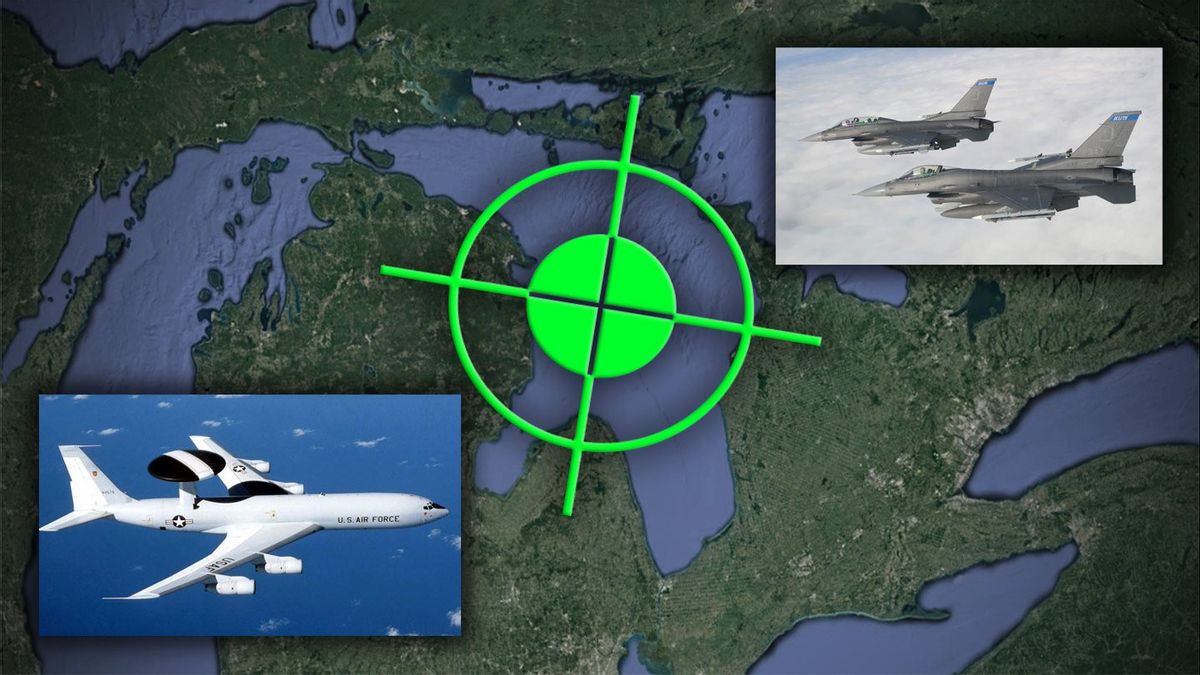 La police canadienne recueille des décombres d'OVN octagonal écrasés par un F-16 américain dans le lac Huron