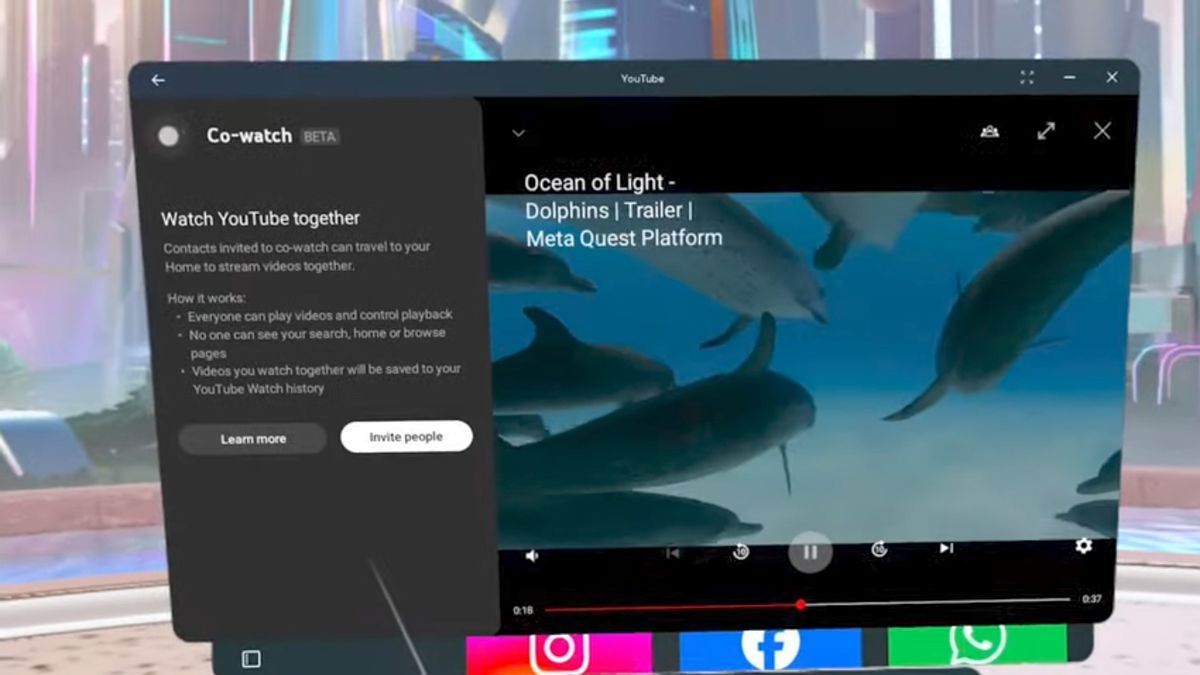 YouTube Akan Luncurkan Kemampuan Menonton Bersama di Meta Quest 