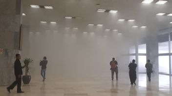 Billowing Smoke In The Nusantara III DPR Building