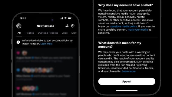 Platform X Kembangkan Fitur Peringatan Bagi Akun dengan Konten Sensitif