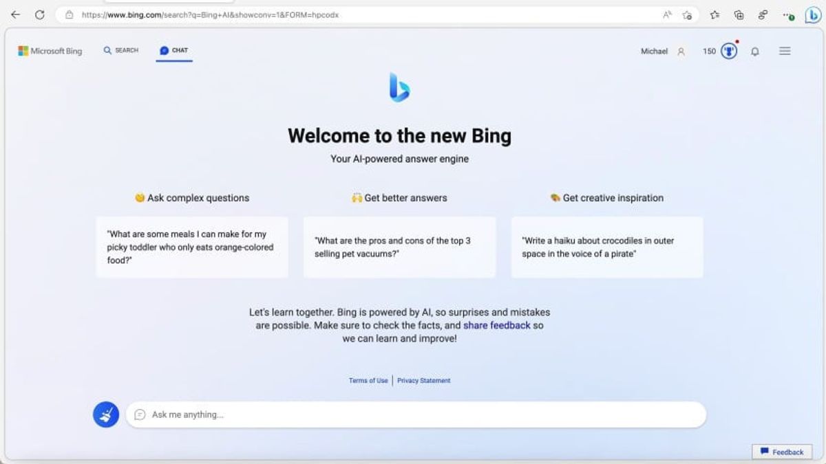 マイクロソフトは、不安な会話を投げた後、Bing AIチャットを1日あたり50に制限しています。